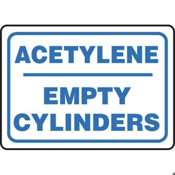 Accuform SAFETY SIGN ACETYLENE EMPTY MCPG562VP MCPG562VP - main